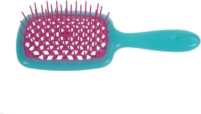 Superbrush kappersborstel voor het ontklitten van haar Turquoise roze