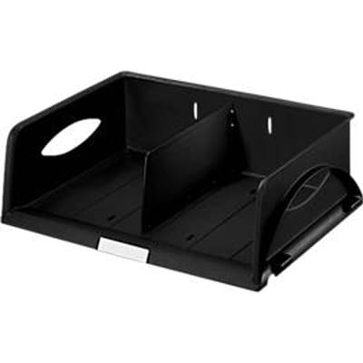 Brievenbak Leitz Sorty standaard A4 maxi dwars zwart | 4 stuks