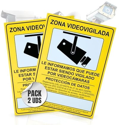 Videobewakingsbord A4 - Weerbestendig PVC Schild voor Veiligheid - 2 Stuks