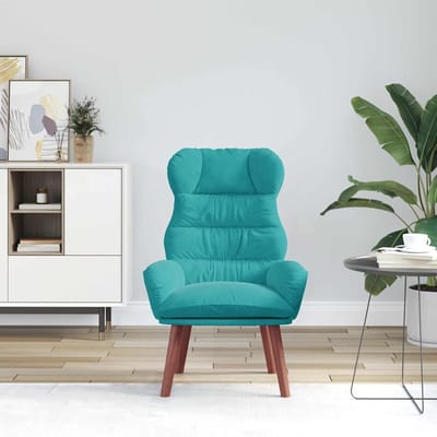 vidaXL - Fauteuil - Turquoise - 69 - x - 74 - x - 93 - cm - Fluweel