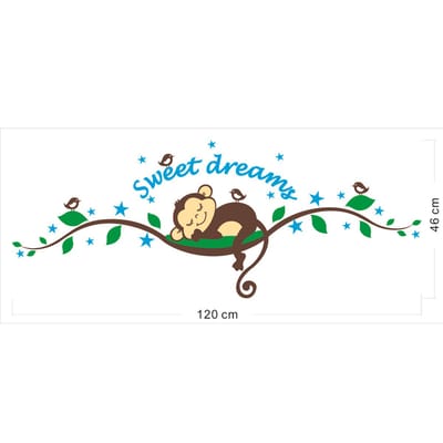 Muurstickers met slapende aapjes - Decoratieve zelfklevende stickers