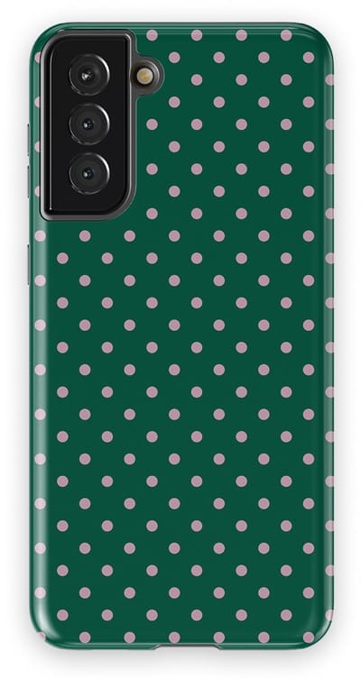 Polka Dots Hoesje Samsung Galaxy S21 Plus | Geschikt Voor Mag | Stippen Design Backcover Samsung Galaxy S21 Plus Forest Blush
