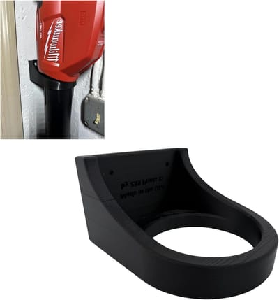 Bladblazer Muurbevestiging - Bladblazerhouder - Garage Opbergen - 3D Geprint Materiaal - Tot 4.1 Inch - Zwart