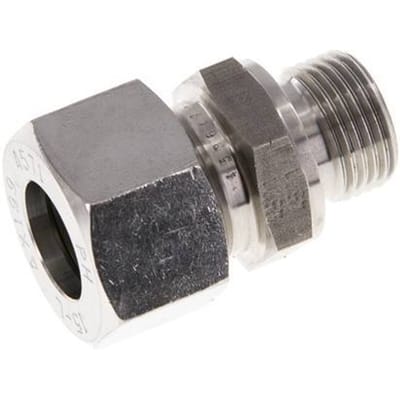 M18x1.5 Buitendraad x 15L RVS Rechte Snijring Koppeling 315 Bar DIN 2353 - FL2S-MC-ST-M18-15-L