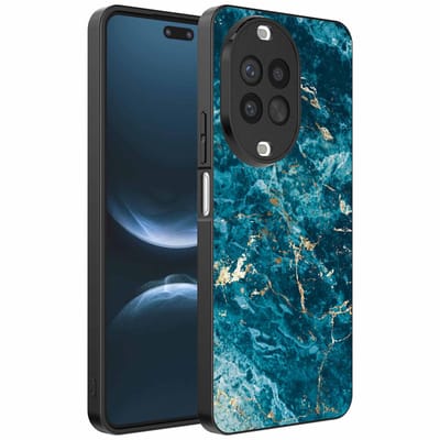Geschikt voor Huawei Nova 14 Pro Telefoonhoesje met marmer opdruk - TPU backcover case blue marble design - Blauw - Smartphonica geschikt voor Huawei Nova 14 Pro