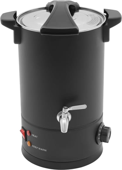 Wasmeltoven - Kaarsenmaken - Gelijkmatig Smelten - Met Tapkraan - 8 Liter - Zwart