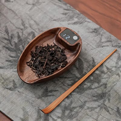 Mini Koffie Weegschaal - Digitale Keukenweegschaal - Precisie Wegen - Ingebouwde Timer - 200g / 0.1g - Houtkleurig