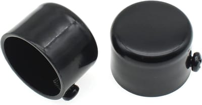 Gordijnroede Eindstukken - Roede Doppen - Venster Decoratie - Set van 4 - 28mm Diameter - Zwart
