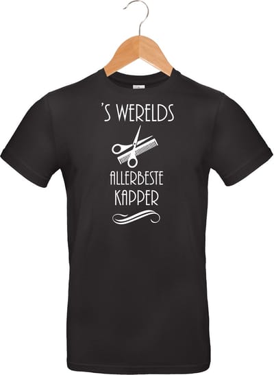 Mijncadeautje T-shirt - 's Werelds beste Kapper - unisex Zwart (maat M)