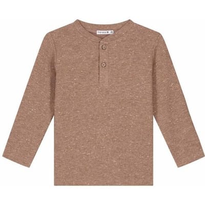 Prénatal baby shirt Light Mud Brown 56 heren