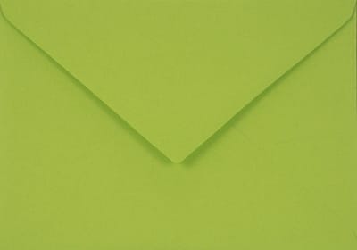Gladde groene enveloppen C6 - 114 x 162 mm - A6 - 25 stuks - NK natgelijmde - 115 gram - Sirio Color - Netuno
