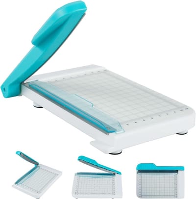 Papiersnijder - Papier trimmer - Hobby & kantoor - Antislip basis - 15 cm snijlengte - Wit