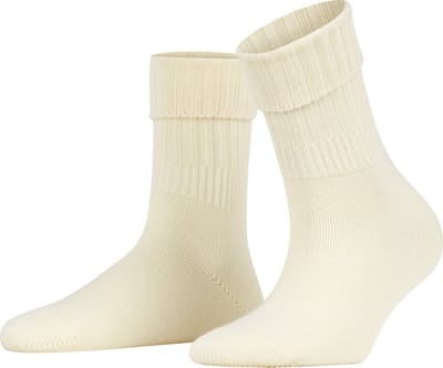 FALKE Striggings Rib eenkleurig wol sokken dames wit - maat 35-38