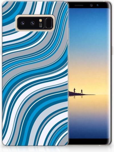 Samsung Galaxy Note 8 TPU bumper Waves Blue