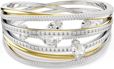 Swarovski armband Hyperbola 5692423 | zilver goud sieraden | gedraaid ontwerp met kristallen en Swarovski Zirkonia voor een elegante look