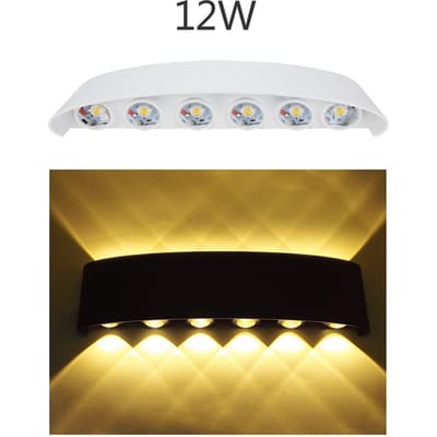 AC85-265V Moderne wandlampen LED's gemonteerde up down lights binnenverlichting voor slaapkamerbalkon 12W warme witte kleur