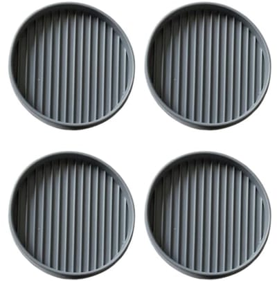 Antislip Vloerbeschermer Pads voor Tapijt en Houten Vloeren - 4 Stuks Ronde Rubber Caster Cups 5,1 cm
