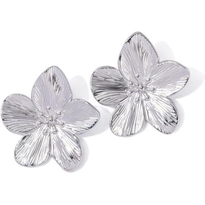 Vintage Blooroorbellen Voor Vrouwen, High-End Ontwerp Oorbellen, Veelzijdige Oorbellen Met Een Niche Smaak zilver