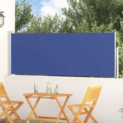 vidaXL - Tuinscherm - uittrekbaar - 100x314 - cm - blauw
