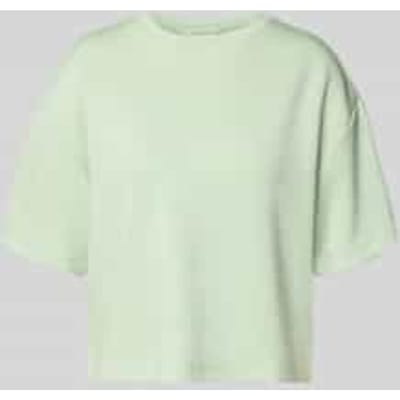 Boxy fit sweatshirt van viscosemix met 1/2-mouwen