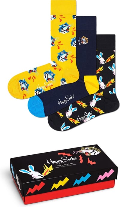 Happy Socks Tiger Giftbox 3P - Maat 36-40
