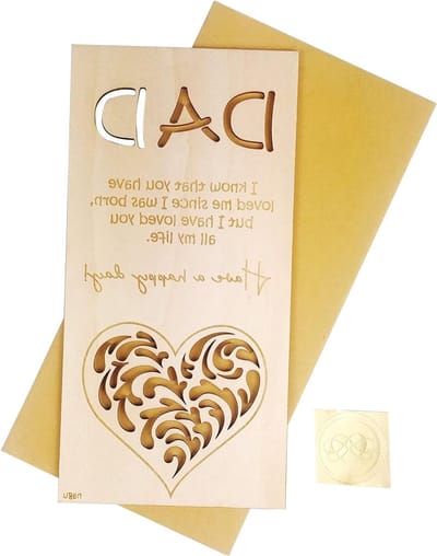 Houten Cadeaukaart - Ouder Cadeau - Persoonlijke Boodschap - Inclusief Alfabet Stickers - 10 x 20 cm - Niet gespecificeerd