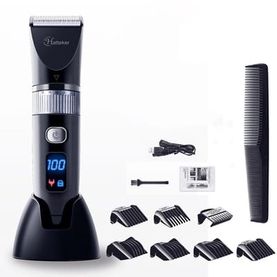 Hatteker Professionele Tondeuse – Haarknipper en Baardtrimmer – Keramische Messen – LED Display