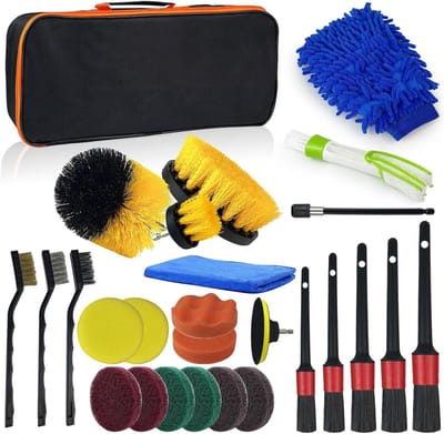 Autowasstraat Detaillering Kit - Reinigingsset Auto - Auto Schoonmaken - 27 Delige Set - 10 x 10 x 10 cm