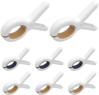 Grote wasknijpers, handdoekclips, winddichte strandhanddoekclips, badhanddoekclips, strandhanddoekclips, strandhanddoekclips voor strandstoelen, waslijnen, 8 stuks