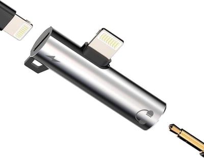 2-in-1 Lightning naar 3.5mm Koptelefoonadapter met Oplaadkabel voor iPhone en iPad, AUX Audio Splitter en MFI Gecertificeerd Accessoire
