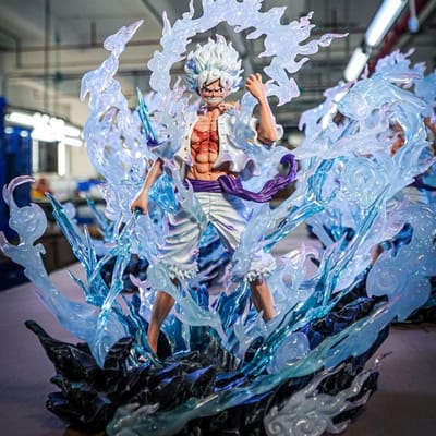 Op Voorraad 30cm Jt One Piece Karakter Nika Luffy Cartoon Karakter Bureau Ornamenten Beeldje Luffy Gk Handgemaakt Tide Play Figuur gray