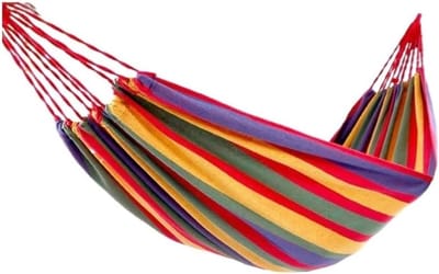 Outdoor Camping Hangmat - Draagbare Stoel - Buiten Ontspannen - Lichtgewicht Ontwerp - Enkele Hangmat - Rood