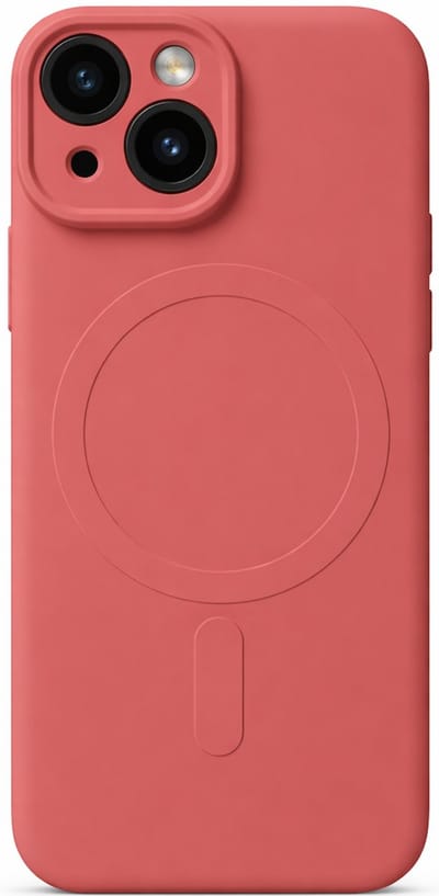 YPCd - MagSafe Backcover voor Apple iPhone 15 – Shockproof Siliconen Hoesje met Verhoogde Randen & Draadloos Opladen – Oud Roze