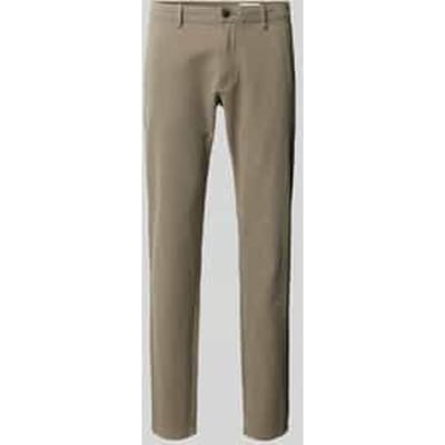 Regular fit chino van katoen-stretch