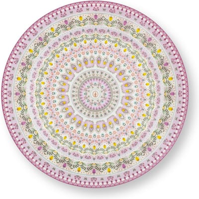 Pip Studio Lily & Lotus bord ⌀32cm - Moon delight Multi - serveerbord - onderbord - Lila - Roze bord
