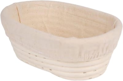 Brood Proofing Mand - Deeg Gisting - Brood Bakken - Natuurlijk Rotan - 25x15x8cm - Houtkleur