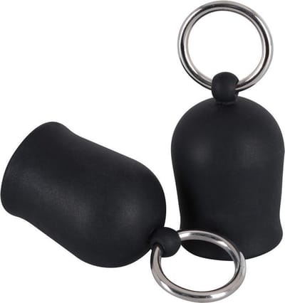 Black Velvets – Siliconen Tepel Zuigers met O-ringen voor Sensuele Borsten – Zwart