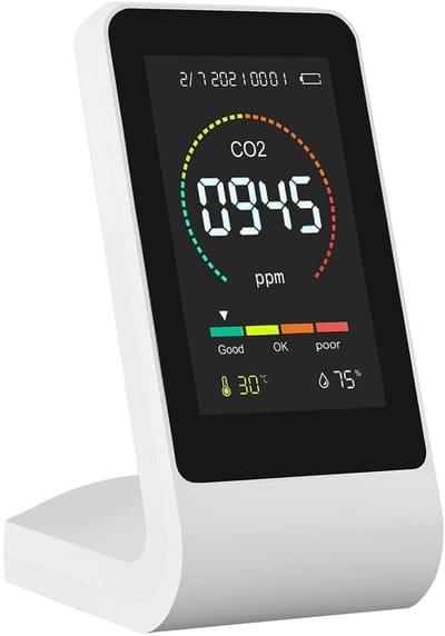 Natural Gas Leak Detector 3 In1 CO2-meter Luchtkwaliteitsmonitor Digitale temperatuur-vochtigheidssensortester Multifunctionele draagbare kooldioxidedetector for Home and RV