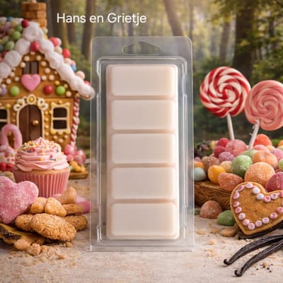 Waxmelts Hans en Grietje - Snapbar - 55 gram - Sojawas - Handmade - Dierproefvrij - Vegan - Huisparfum - Voor in geurbrander - Waxbrander - Geur in huis - Wax melt - Geurkaars - Parfum