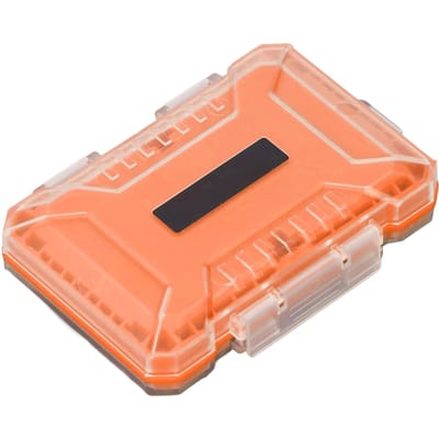 Boîtier Organisateur Support Carte Mémoire Résistant à l'Eau Anti-Choc pour 4 Type B 4 Type A 4 Carte de Stockage orange