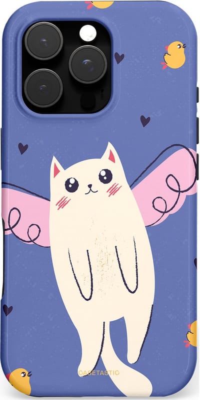 Casetastic hoesje geschikt voor Apple iPhone 16 Pro - MagSafe - Dubbellaagse bescherming - Kuikendief - Fashion Case - Lavendel Crème