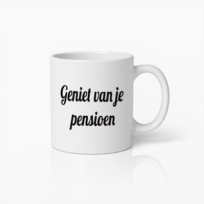 Geniet Van Je Pensioen Mok – Perfect Cadeau Voor Gepensioneerden