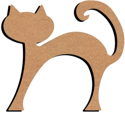 Gomille MDF figuur kat knutsel speelgoed 26 cm multicolor.