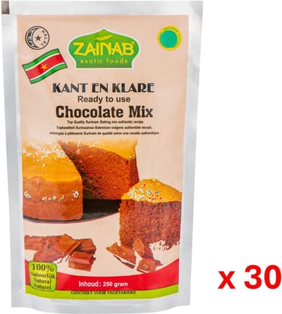 Zainab | Eksi koekoe chocolade mix | Chocolate mix | vegan | multipack | hele doos (30 x 250 gram)