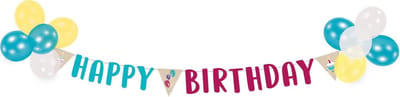 Amscan Letterslinger + Ballonnen My Birthday 180 Cm Papier