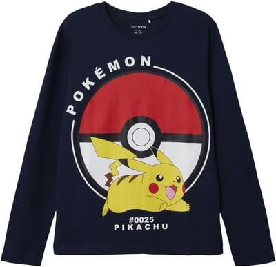 NAME IT - TKMPARKER POKEMON LS TOP NOOS SKY - Jongens - Lange mouwen shirts
