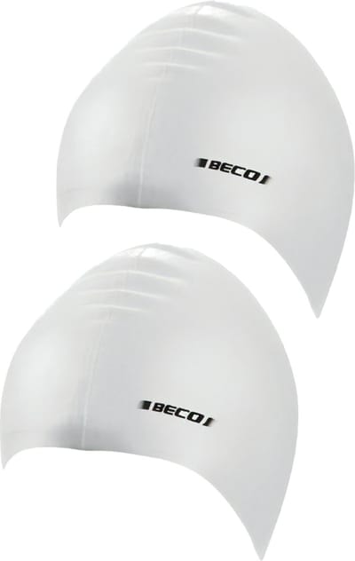 Beco badmuts voor volwassenen - 2x stuks - wit - latex - voor intensief gebruik