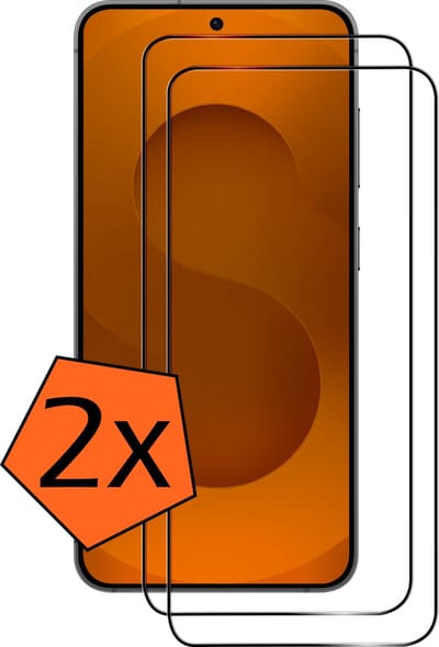 Screenprotector - 2 Stuks - Geschikt voor Samsung Galaxy S25 - Full Cover - Gehard Glas - Beschermglas - Tempered Glass - Screen Protector