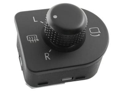 MODECAR - Elektrische Spiegelverstelschakelaar met Inklapfunctie – Voor VW Golf IV, Passat B5, Bora – Rood Verlicht – OE 1J1959565F