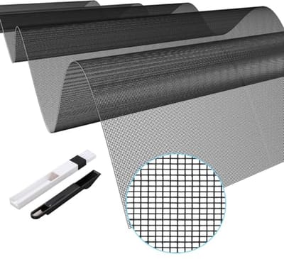 Vliegenhor voor ramen 500 x 150 cm - Snijdbaar glasvezel met raamreinigingsborstel - Bescherming tegen muggen